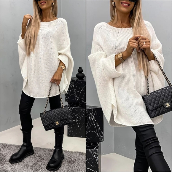 Aspen Batwing Knit Sweater - Cream - Picture 1 of 5